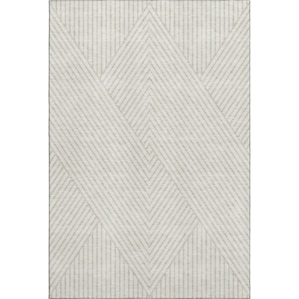 Addison Rugs Mayfield Premium Machine Washable Abstract AMF937 Ivory 3 ft. x 4 ft. Area Rug