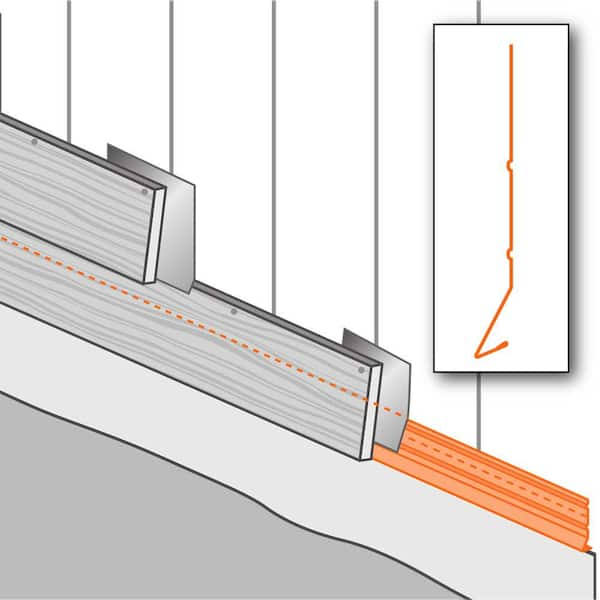 Gibraltar Building Products 3 1 2 In X 10 Ft Galvanized Steel Starter Strip 3 5gss The Home Depot