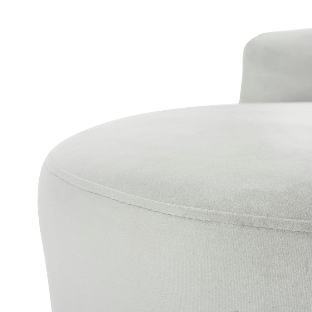 Evangeline 58'' Black and Gray Contemporary Velvet Settee