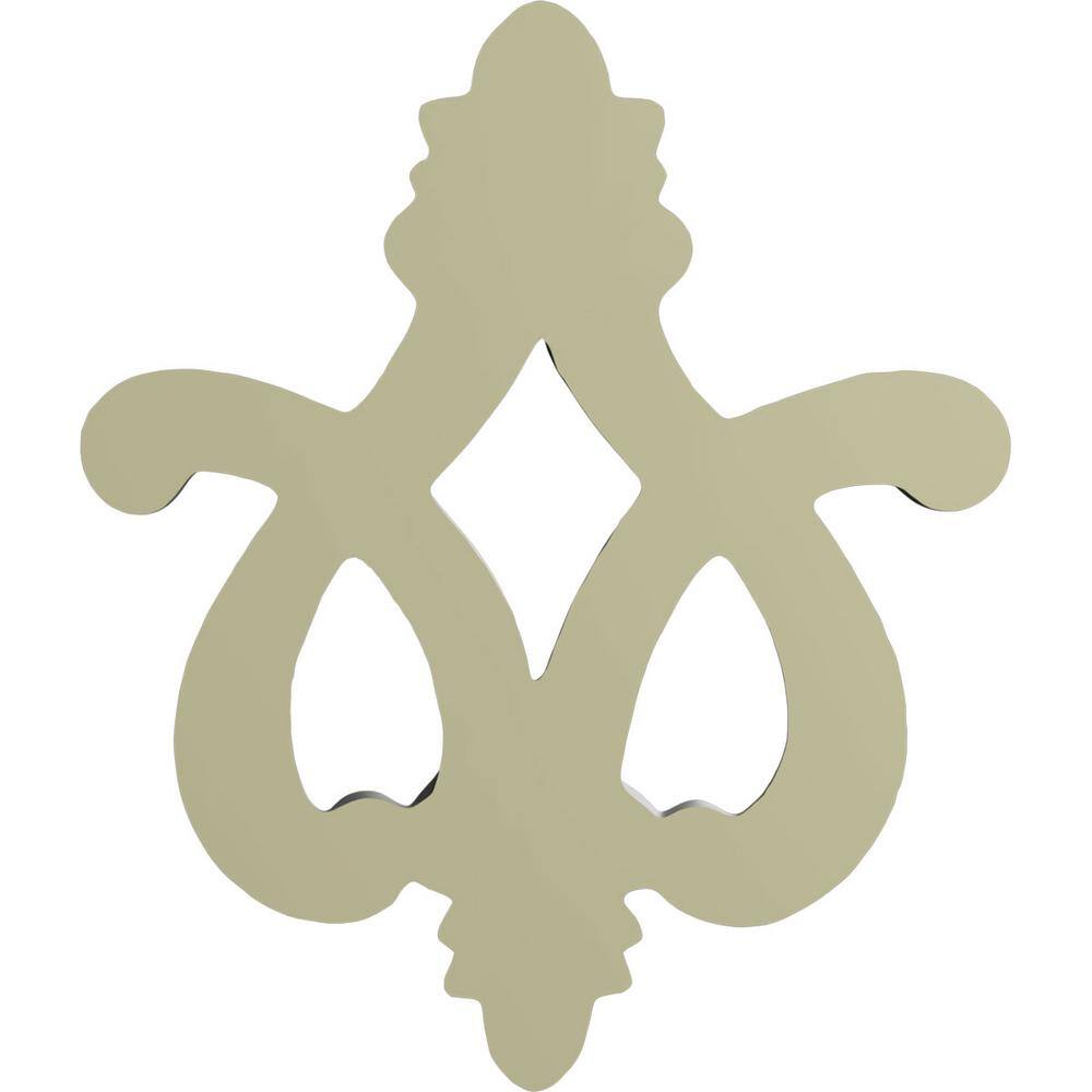 White Polyurethane Fleur-de-Lis Decorative Onlay