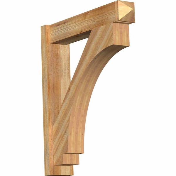 Ekena Millwork 6 in. x 32 in. x 28 in. Western Red Cedar Imperial Arts and Crafts Rough Sawn Outlooker
