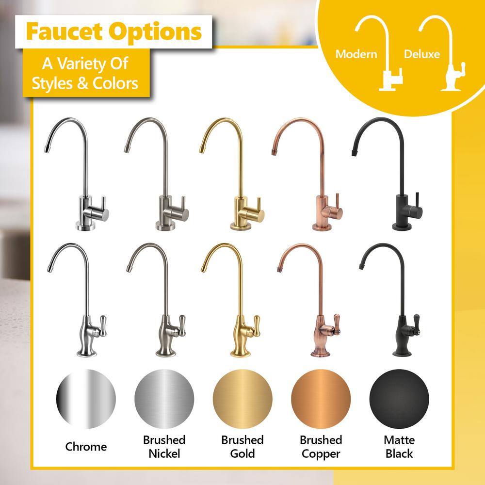 Brushed Copper High-Arch Stainless Steel Water Filter Faucet