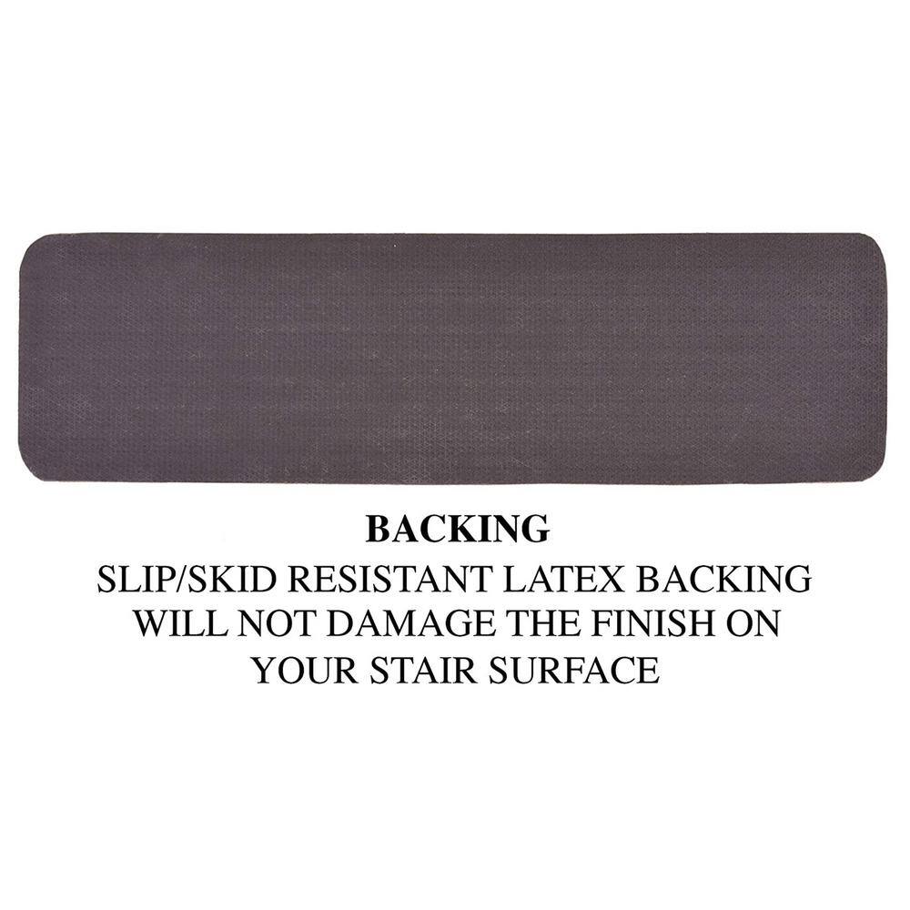 Stair Treads Collection Charcoal Black 8 Inch x 30 Inch Indoor Skid