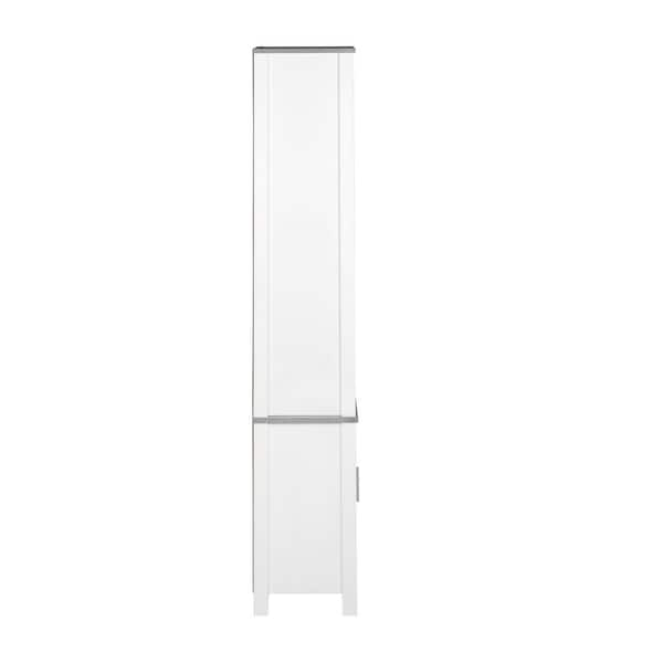 Aoibox 67.72 in. H White Wooden Bathroom Side Cabinet With 1-Base Door ...