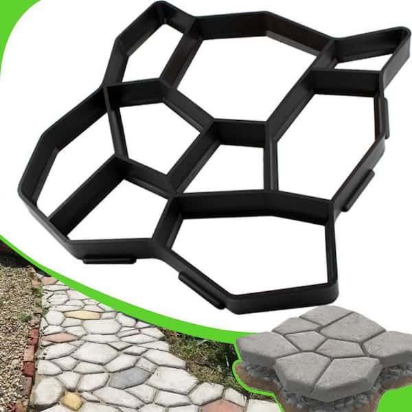 Plus Size 19.6 x 19.6 x 1.7 Reusable Concrete Pathmate Stone Mold Stepping Stone Paver for Garden DIY Path Maker