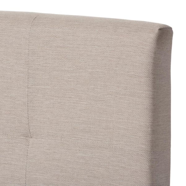 Baxton Studio Brookfield Modern and Contemporary Beige Fabric Twin Size Bed