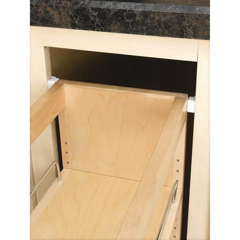 Maple Wood Soft-Close Pull-Out Cabinet Organizer