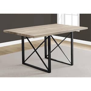 Danielle Gray Wood 60 in Sled Dining Table (Seats 4)