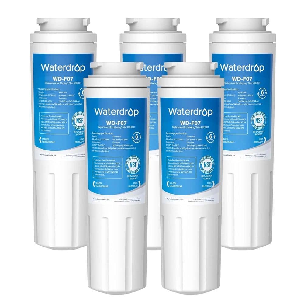 Replacement for EveryDrop Filter 4, Whirlpool UKF8001,4396395, Maytag UKF8001AXX-200 Refrigerator Water Filter(5) price history on PriceWatchPro