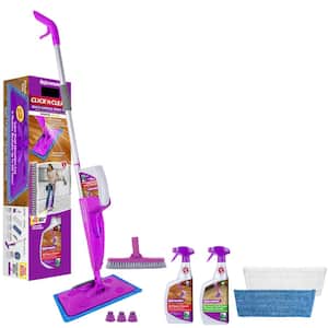 Click n Clean Multi-Surface Microfiber Spray Mop with 32 oz. Everyday Tile and Grout Cleaner