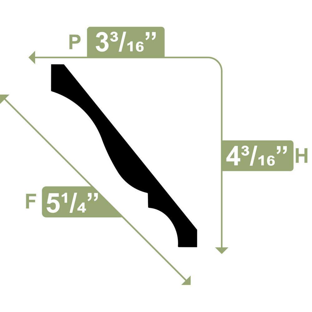 96-inch Unfinished PVC Crown Moulding for Floor