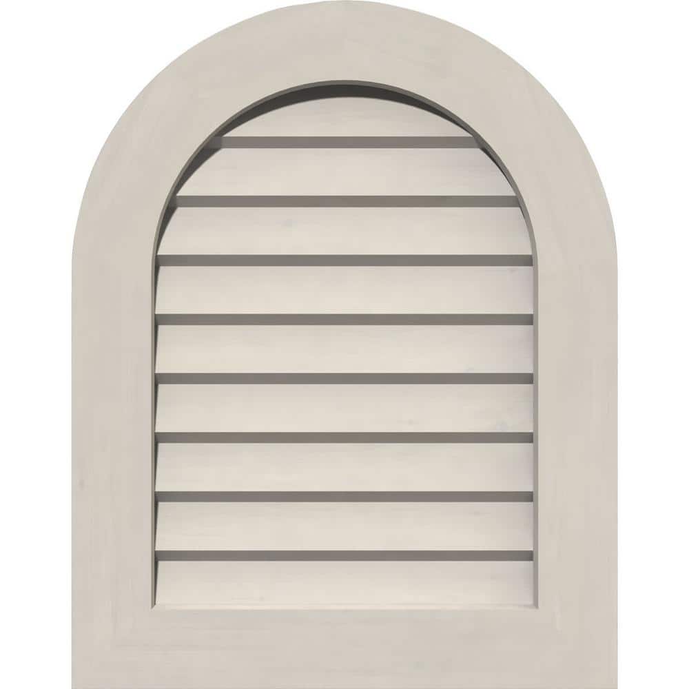 29 in. x 41 in. Round Top Primed Smooth Pine Wood Built-in Screen Gable Louver Vent price history on PriceWatchPro
