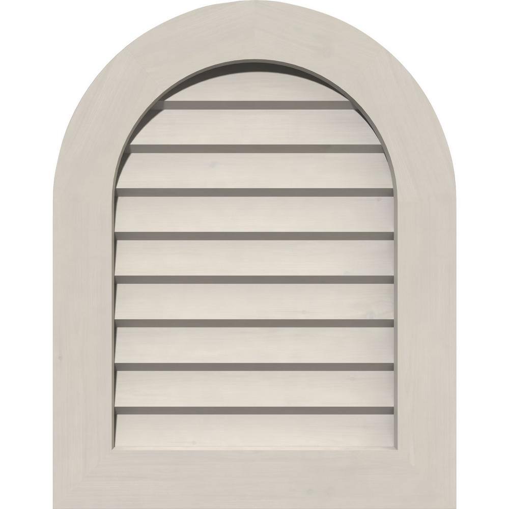 39 in. x 35 in. Round Top Primed Smooth Western Red Cedar Wood Paintable Gable Louver Vent price history on PriceWatchPro