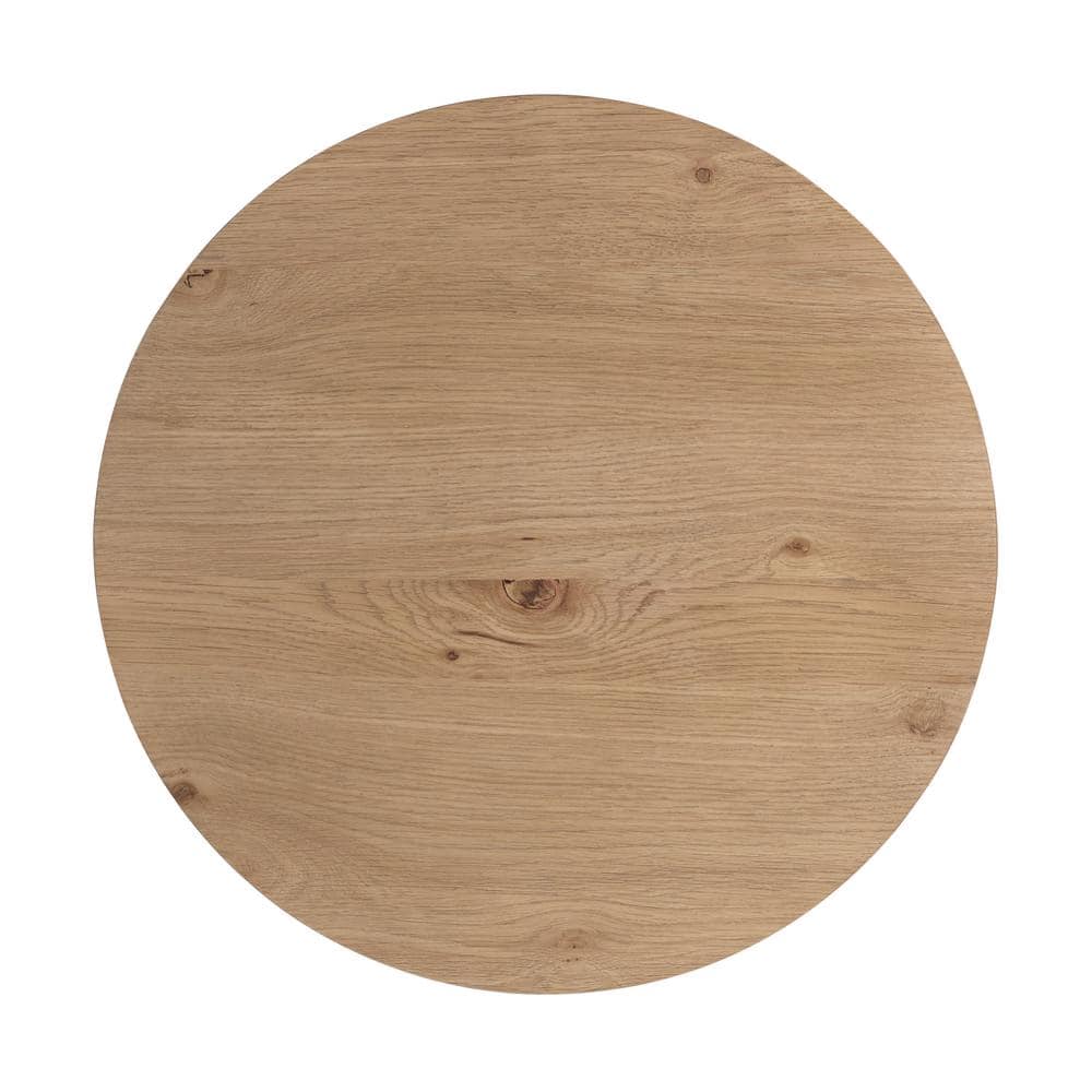 Natural Prairie Oak Round Wood End Table