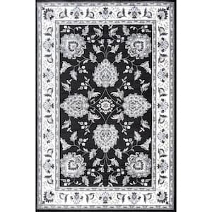 Cherie French Cottage Black/Cream 5 ft. x 8 ft. Area Rug