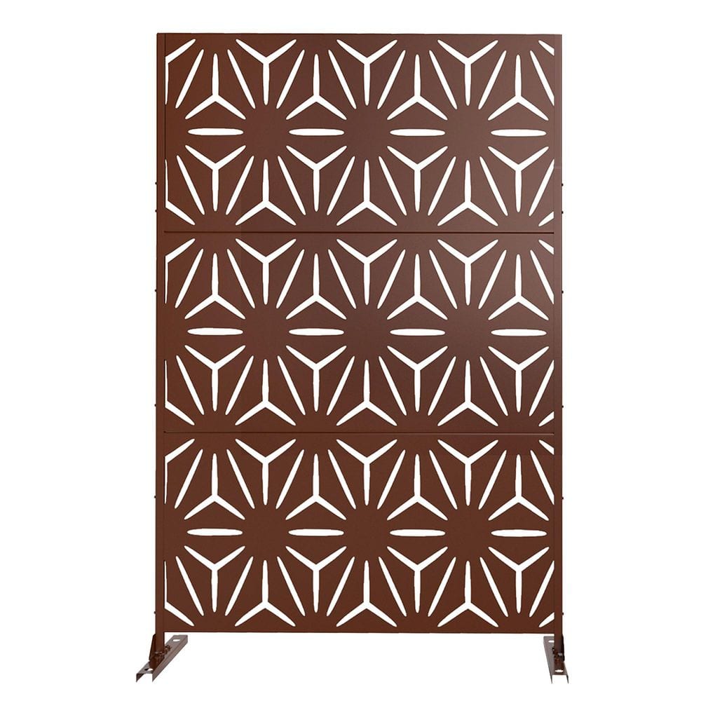 6 ft. H x 4 ft. W Metal Privacy Screen Fence Brown price history on PriceWatchPro