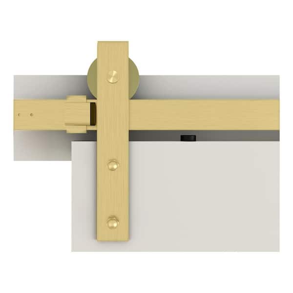 Factory Price Brushed Gold 72 in Interior Sliding Barn Door Hardware One  Piece Designer Kit with Soft Close - AliExpress