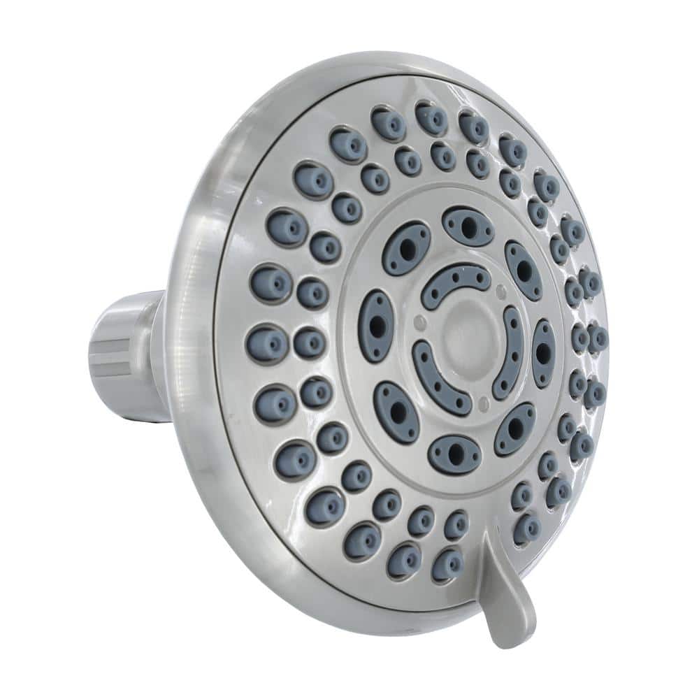 DANCO 5Spray WaterSaving Fixed Shower Head in Brushed Nickel 12019