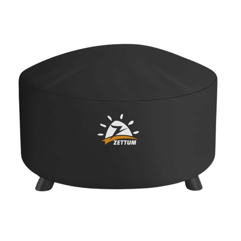  36 in. Outdoor Firepit Cover Heavy-Duty & Waterproof, 600D Patio Fire Table Cover Gas Weather Resistant