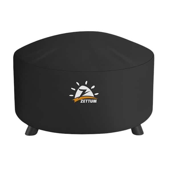 Unbranded 36 in. Outdoor Firepit Cover Heavy-Duty & Waterproof, 600D Patio Fire Table Cover Gas Weather Resistant