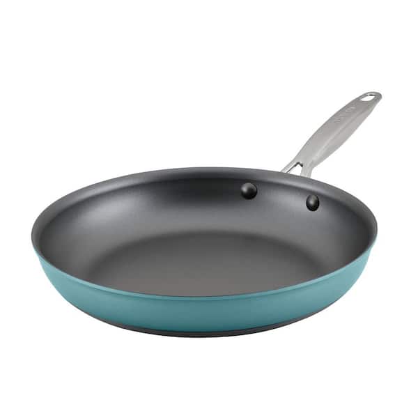 Unbranded Achieve 12 in. Hard Anodized Aluminum Nonstick Frying Pan in Teal