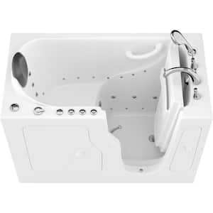 Safe Premier 52.7 in. x 60 in. x 28 in. Right Drain Walk-in Air and Whirlpool Bathtub in White