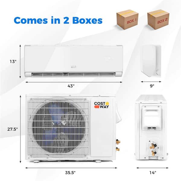 22000 BTU 2-Ton Ductless Mini Split Air Conditioner with Heat Pump 208-Volt to 230-Volt Wi-Fi Enabled in White