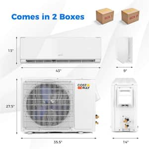 22000 BTU 2-Ton Ductless Mini Split Air Conditioner with Heat Pump 208-Volt to 230-Volt Wi-Fi Enabled in White