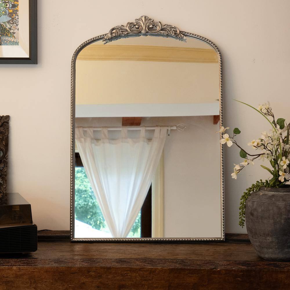 Reviews for LuxHomez 24 in. W x 36 in. H Vintage Antique Silver Arched