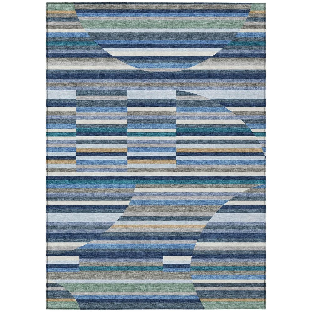 Chantille Machine Washable Indoor/Outdoor Abstract ACN2600 Navy 3 ft. x 4 ft. Area Rug price history on PriceWatchPro