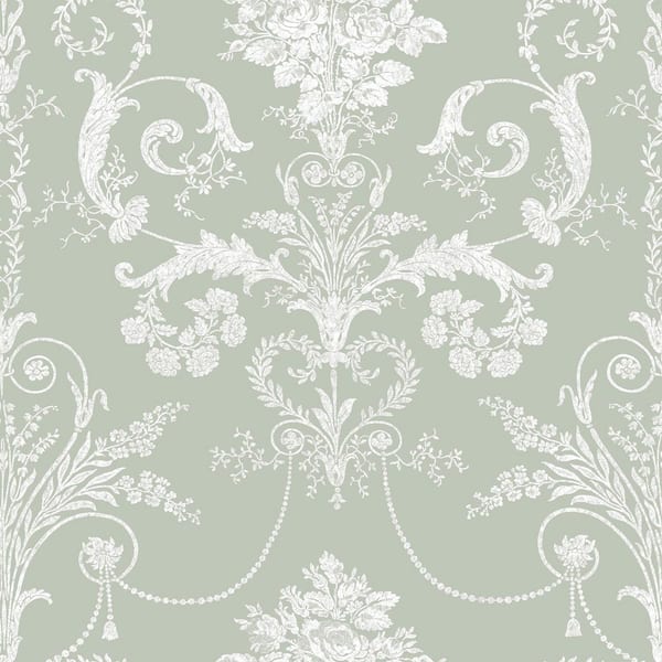 Laura Ashley Josette Sage Green Wallpaper