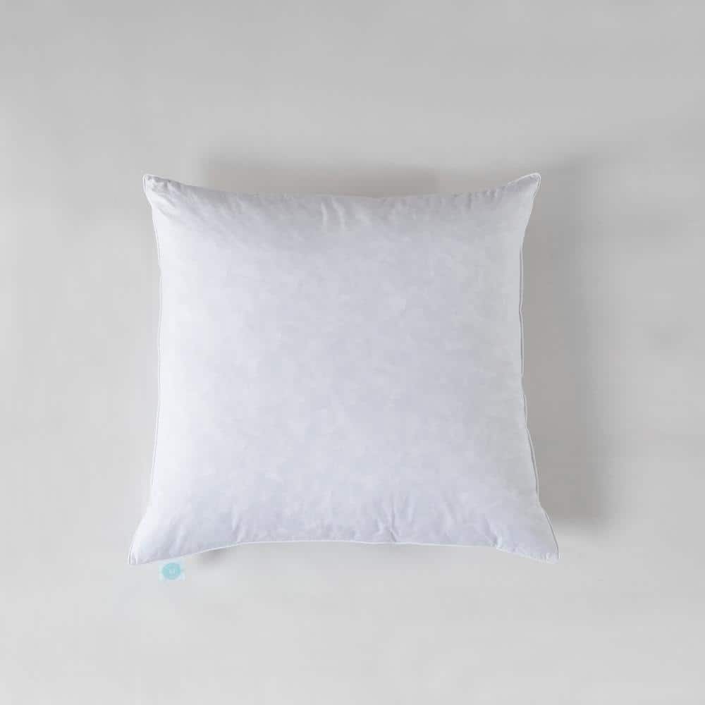 20x20'' White Cotton Feather Fill Decorative Pillow Set