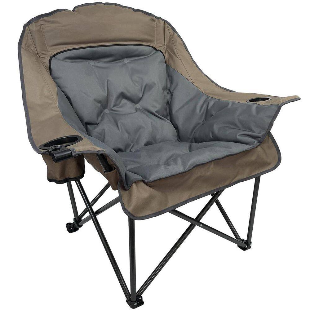 Oversized Camping Chair for Adults, Heavy Duty Outdoor Seat with Plush Padding, Supports 400 lbs. Brown price history on PriceWatchPro