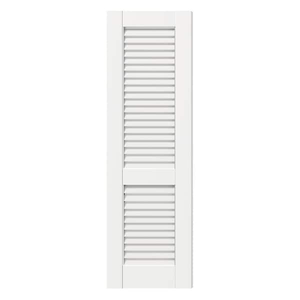 24 in. x 80 in. Louvered MDF, White Primed Wood, Painted Pre-Finished Door Panel Interior Door Slab Without Hinges