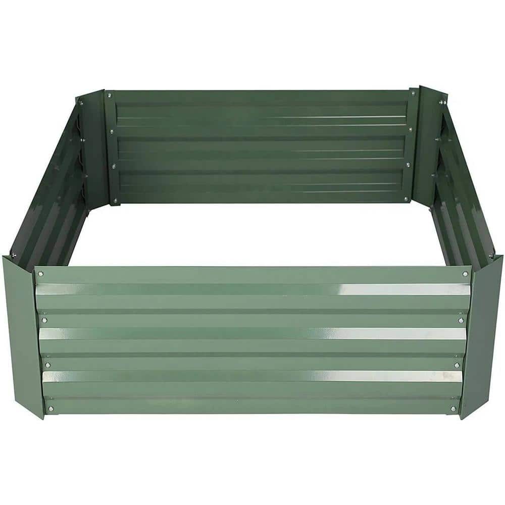 Green Raised Garden Bed Planter Box Anti-Rust Coating Planting Flowers for 