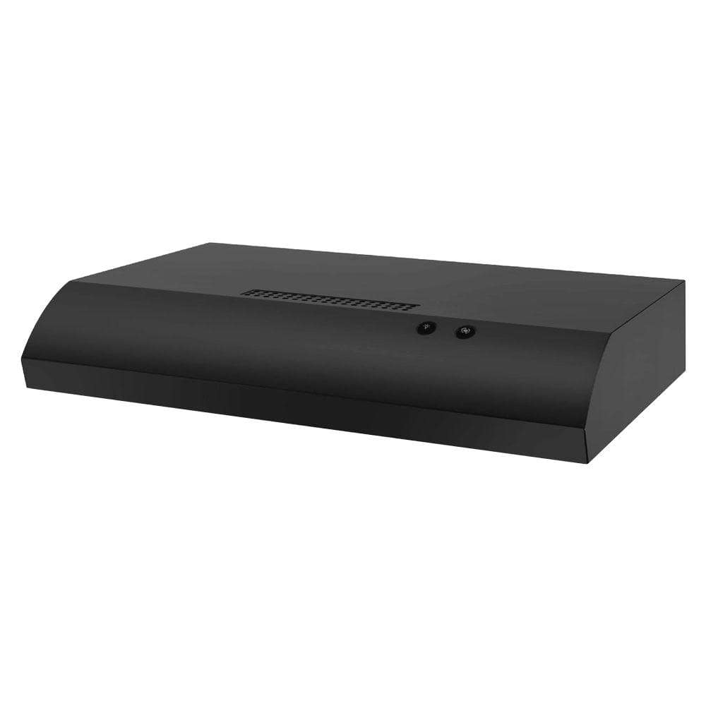30 in. Under Cabinet Non-Vented Range Hood in Black