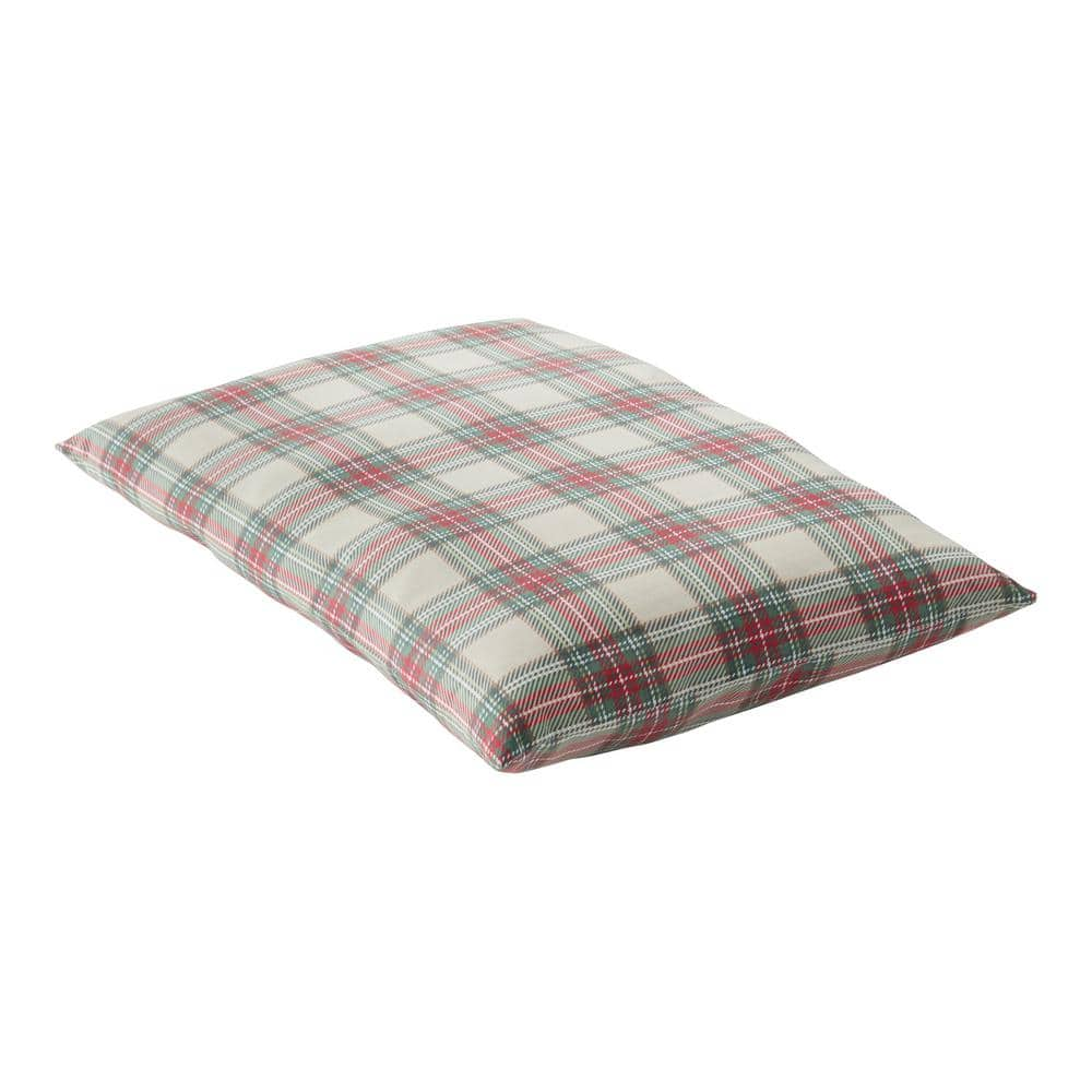 Happy Hounds Charlie Large Holiday Plaid Pillow Dog Bed