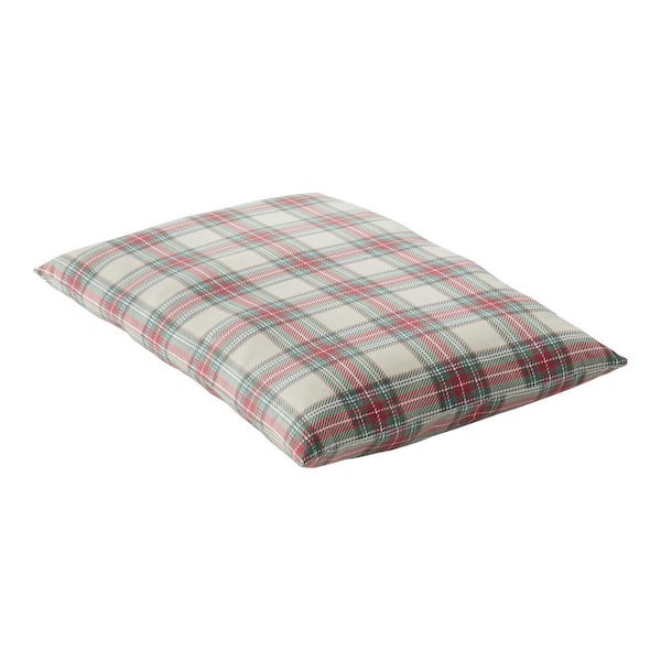 Charlie Large Holiday Plaid Pillow Dog Bed
