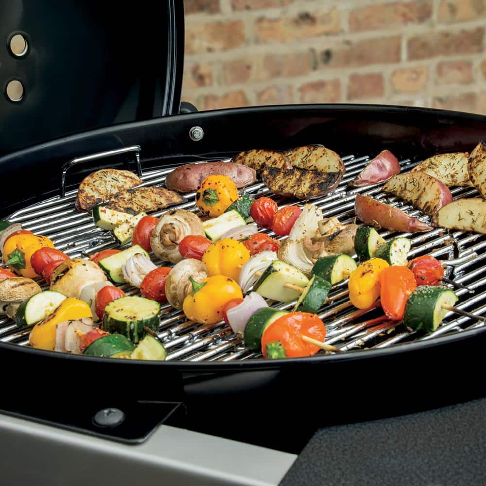 Copper 22-Inch Charcoal Grill with Gas Ignition System