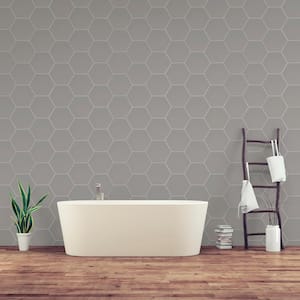 Take Home Sample - Hexley Dove 9 in. x 10 in. Matte Porcelain Floor and Wall Tile