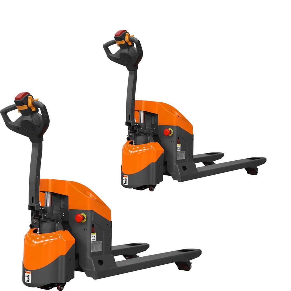 (2-Pack) Full Electric Pallet Jack 3300 lbs. 24-Volt/65 AH GEL Battery Electric Walkie Truck 3 in. Fork Lowered Orange price history on PriceWatchPro