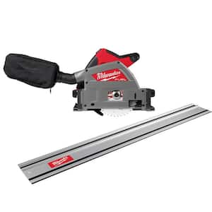 M18 FUEL 18V Lithium-Ion Cordless Brushless 6-1/2 in. Plunge Cut Track Saw with 55 in. Track Saw Guide Rail