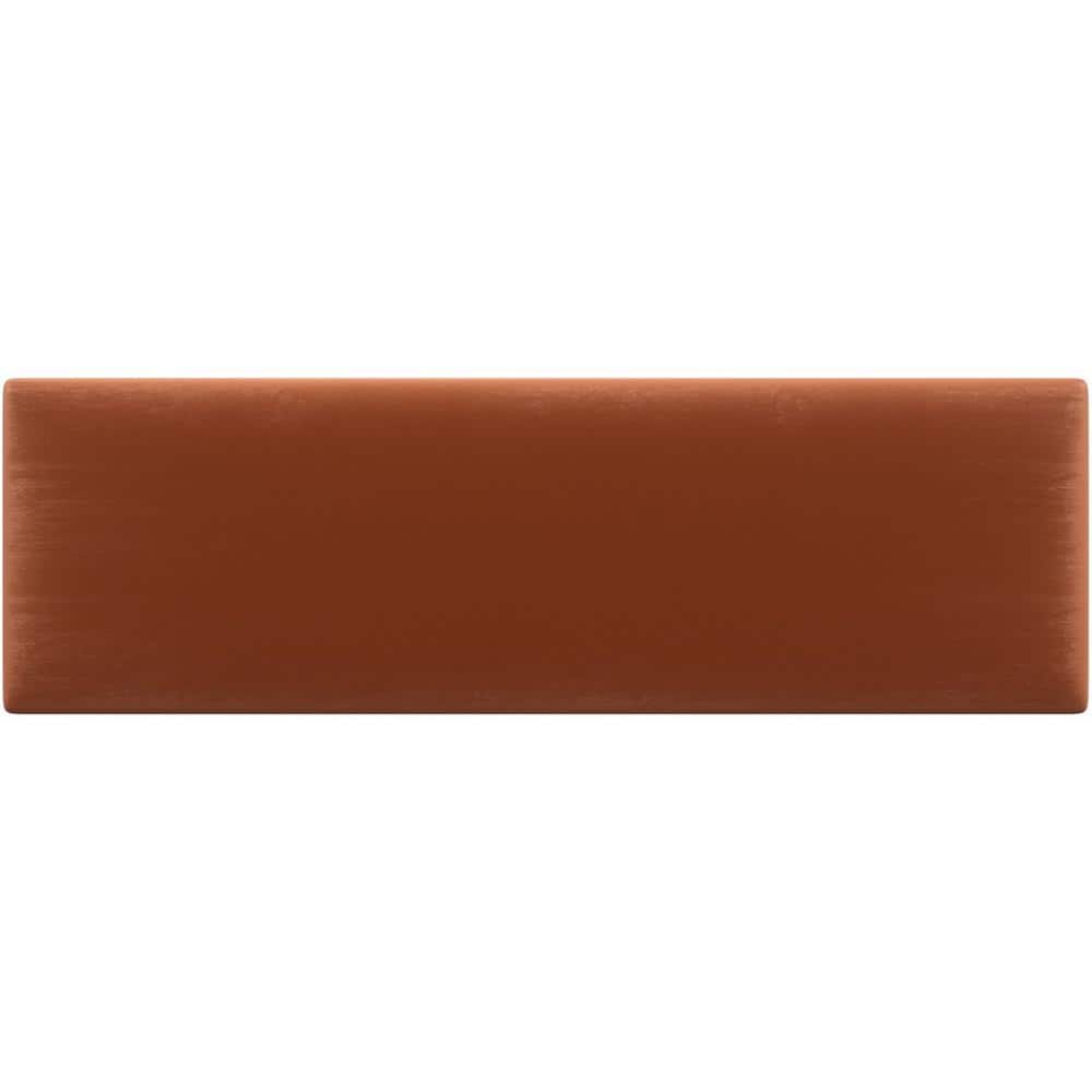 King Size Rust Velvet Tufted Floating Upholstered Headboard Panels