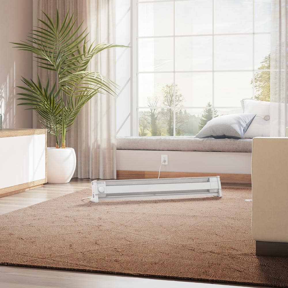 Cadet 49" White Electric Convection Baseboard Heater with Thermostat