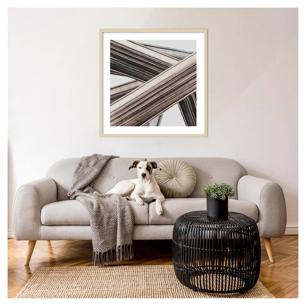 Bold Impressions I 33" Brown Framed Abstract Print
