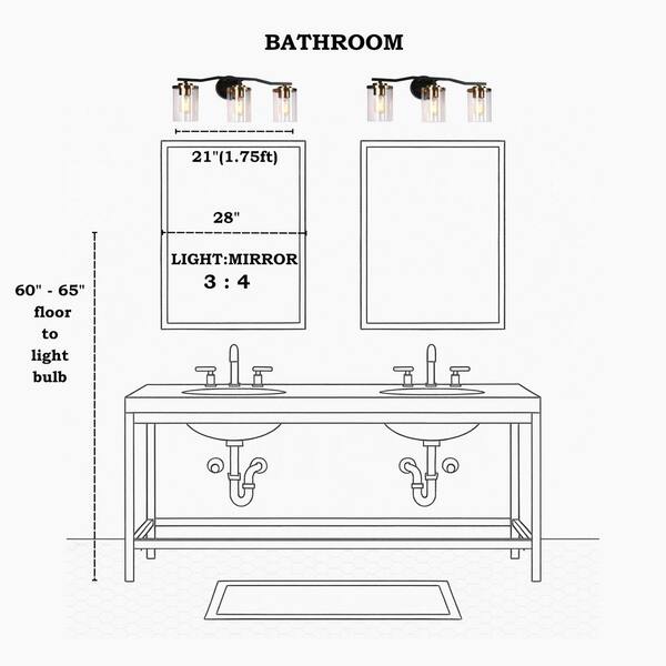 Have a question about Zevni 21 in. 3-Light Modern Brass Gold