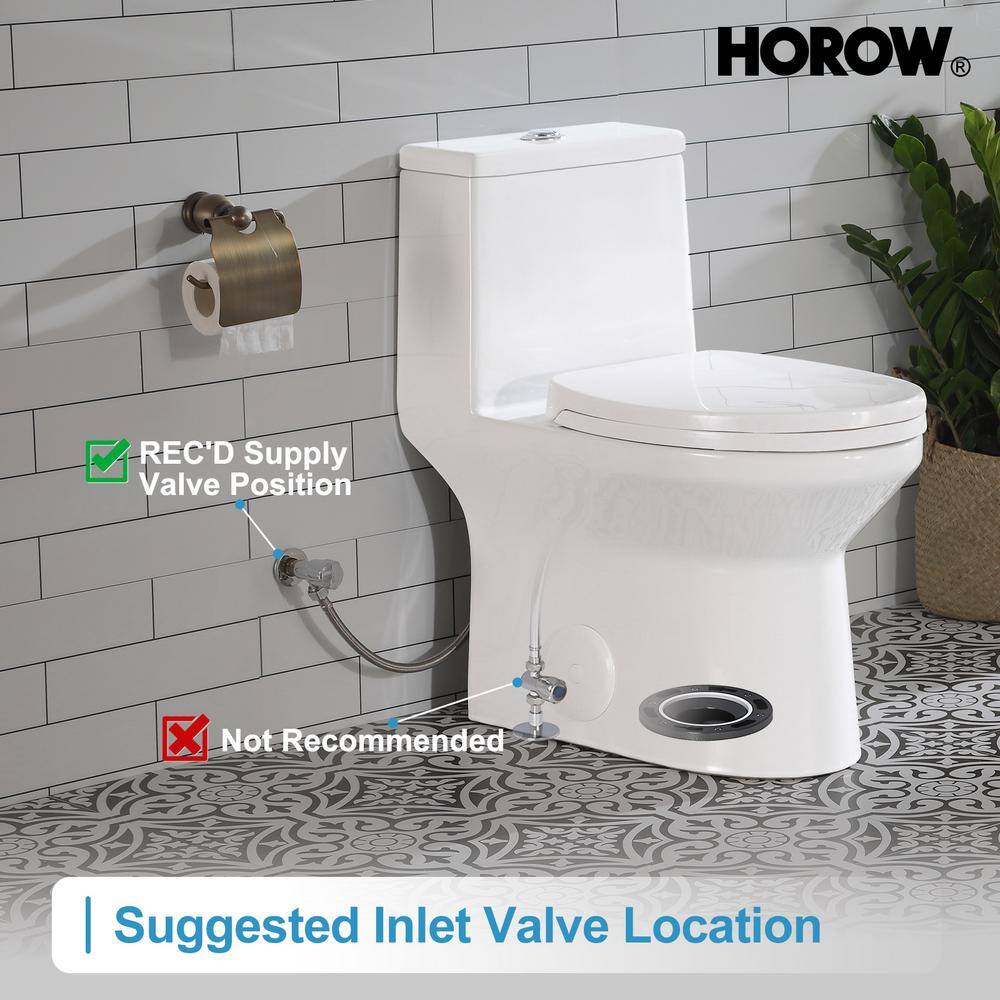 White Ceramic Elongated Dual Flush High Efficiency Toilet