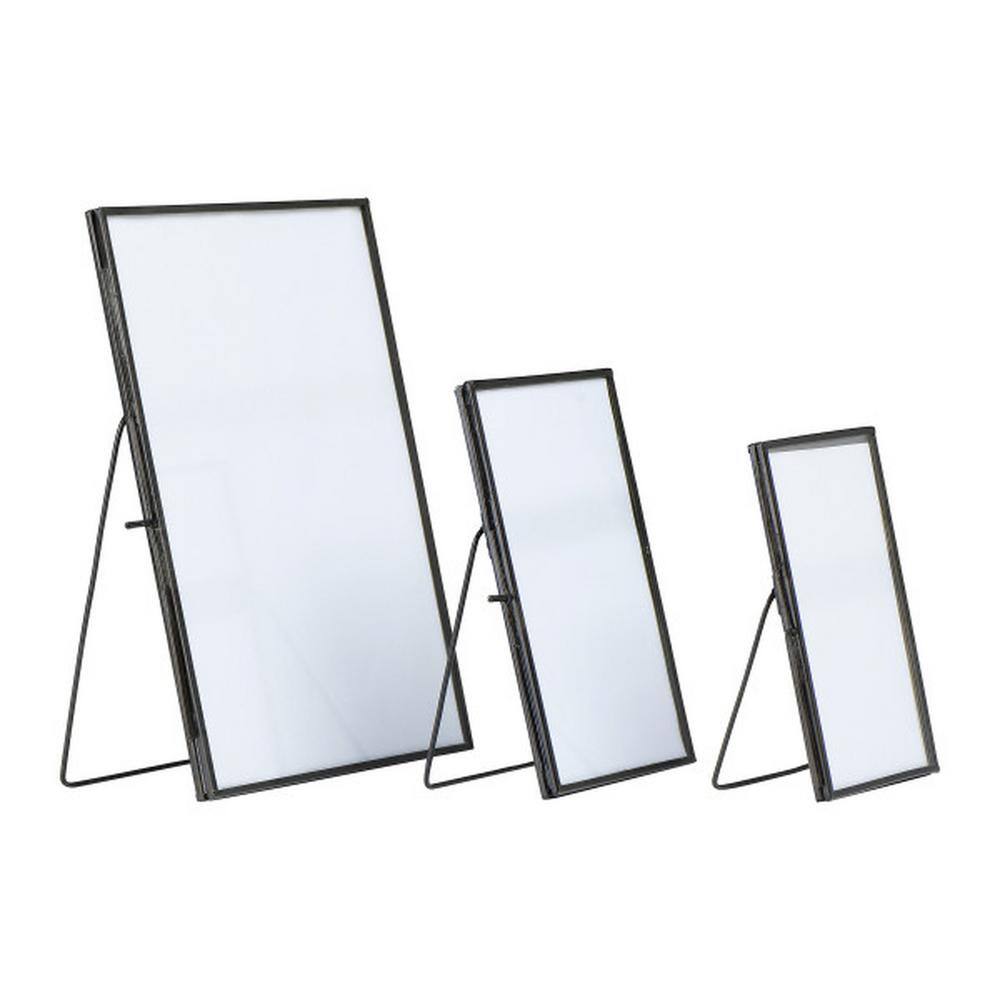 Classic Black Metal Tabletop and Wall Photo Frame Set