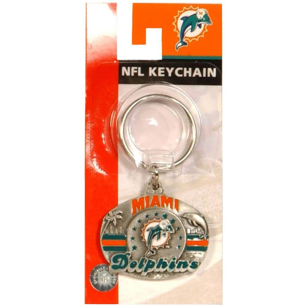 Miami Dolphins Keychain / Wristlet / Ribbon Keychain / Ribbon 