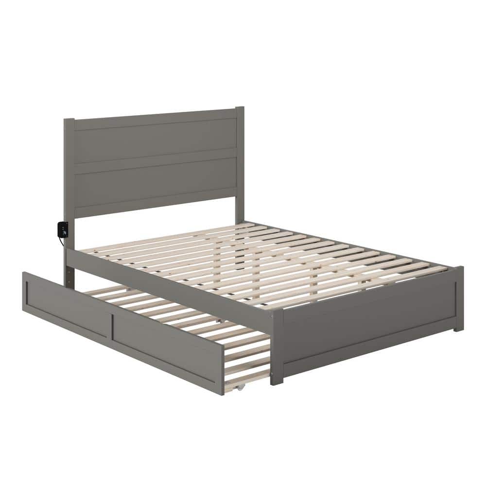AFI NoHo Grey Queen Bed with Footboard and Twin Extra Long Trundle ...